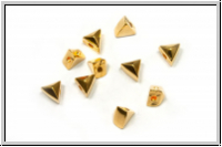 Side Beads "EMBOURIOS" CYMBAL, 3,7x3,2mm, vergoldet, Metall, 10 Stk.