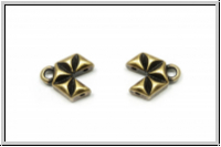 Bead Ending "VOUDIA II", CYMBAL, 9,3x10,6mm, antikmessingfb., Metall, 1 Paar