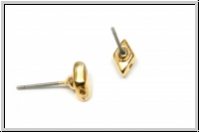 Ohrringe "PROVATAS I", CYMBAL, 5x8,5mm, vergoldet, Metall, 1 Paar