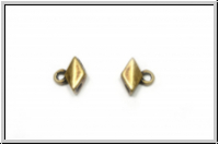 Bead Ending "KOMIA", CYMBAL, 7,5x6,8mm, antikmessingfb., Metall, 1 Paar