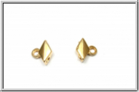 Bead Ending "KOMIA", CYMBAL, 7,5x6,8mm, vergoldet, Metall, 1 Paar