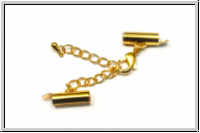 Slide tube mit Verschluss, 13mm, goldfarben, Metall, 1 Stk.