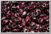 MiniDuo Beads, MATUBO, 2,5x4mm, black, op., pink, tweedy, 5g