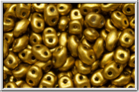 MiniDuo Beads, MATUBO, 2,5x4mm, brass, met., satin, 5g