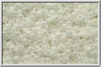 RR-15-0471, MIYUKI Rocailles, 15/0, white, op., AB, 5g
