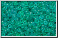 RR-15-1614, MIYUKI Rocailles, 15/0, aqua (dyed), trans., semi-matte, 5g