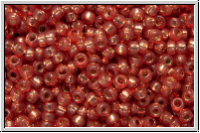 RR-15-4244, MIYUKI Rocailles, 15/0, persimmon (dyed), trans., silver-ld., duracoat, 5g