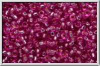 RR-15-4267, MIYUKI Rocailles, 15/0, pink, frost (dyed), trans., silver-ld., duracoat, 5g