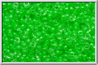 RR-15-1120, MIYUKI Rocailles, 15/0, crystal, trans., luminous mint green-ld., 5g