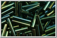 TBU-3-0084, TOHO Bugle 3", 9mm, green/brown, met., iris., 10g