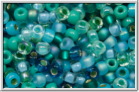 RR-08-Mix-c12, MIYUKI Rocailles, 08/0, Mix "Touch of Teal", 10g