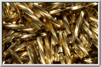 MTWB-4-0193, MIYUKI Twisted Bugles, Nr. 4 (12mm), gold, lt., met., 24kt plated, 1g (Kleinere Menge!)
