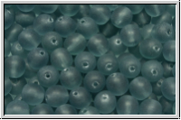 b�hm. Glasperle, rund, 6mm, montana, trans., matte, 25 Stk.
