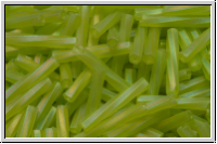 MTWB-4-0258f, MIYUKI Twisted Bugles, Nr. 4 (12mm), green, lime, trans., matte, AB, 10g