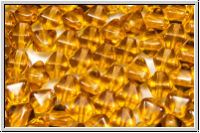 b�hm. Glasperle, Bicone, 6mm, topaz, trans., 30 Stk.