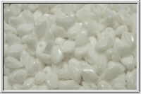 Gekko�-Beads, 3x5mm, white, op., shimmer, 50 Stk.