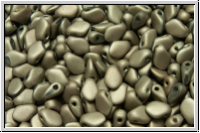 Gekko�-Beads, 3x5mm, crystal, trans., full argentic, matte, 50 Stk.