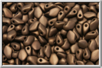 Gekko�-Beads, 3x5mm, brown, met., antique, 50 Stk.