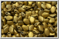 Gekko�-Beads, 3x5mm, black, op., full amber, matte, 50 Stk.