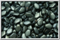 Gekko�-Beads, 3x5mm, black, op., full honey luster, matte, 50 Stk.