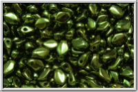 Gekko�-Beads, 3x5mm, green, met., 50 Stk.