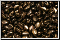Gekko�-Beads, 3x5mm, black, op., vega luster, 50 Stk.