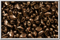 Gekko�-Beads, 3x5mm, bronze, dk., met., 50 Stk.