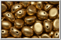 Candy-Beads�, oval, PRECIOSA, 6x8mm, gold, met., satin, 20 Stk.