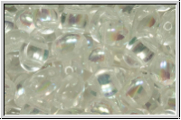 Candy-Beads�, oval, PRECIOSA, 6x8mm, crystal, trans., AB, 20 Stk.
