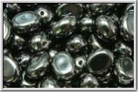 Candy-Beads�, oval, PRECIOSA, 6x8mm, hematite, met., 20 Stk.