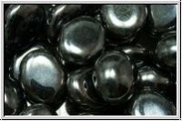 Candy-Beads�, oval, PRECIOSA, 10x12mm, hematite, met., 10 Stk.