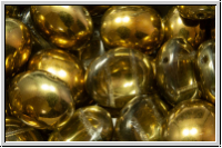 Candy-Beads�, oval, PRECIOSA, 10x12mm, crystal, trans., half brass, 10 Stk.