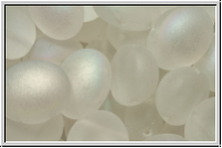 Candy-Beads�, oval, PRECIOSA, 10x12mm, crystal, trans., matte, AB, 10 Stk.