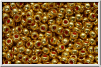 PR-11-68388, PRECIOSA Rocailles, 11/0, crystal, trans., terra met. gold, 20g