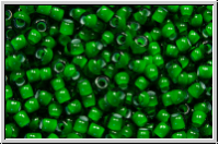 PR-11-55066, PRECIOSA Rocailles, 11/0, green, dk. forest, trans., white-ld., 20g