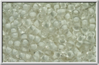 PR-11-38002, PRECIOSA Rocailles, 11/0, crystal, trans., white-ld., 20g