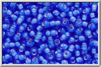 PR-11-35056, PRECIOSA Rocailles, 11/0, sapphire, dk., trans., white-ld., 20g