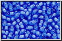 PR-11-35036, PRECIOSA Rocailles, 11/0, sapphire, trans., white-ld., 20g