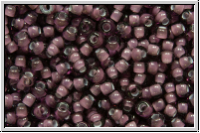 PR-11-25066, PRECIOSA Rocailles, 11/0, amethyst, med., trans., white-ld., 20g
