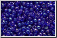 PR-11-31100, PRECIOSA Rocailles, 11/0, cobalt, darker, trans., AB, 20g