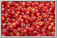 PR-11-97079, PRECIOSA Rocailles, 11/0, siam, lt., trans., silver-ld., AB, 20g