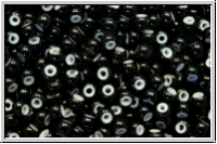 PR-11-23798, PRECIOSA Rocailles, 11/0, black, op., cornelian star, 20g