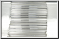 PRBU-40/3-78102, PRECIOSA Bugles, 40x3mm, crystal, trans., silver-ld., 25 Stk.
