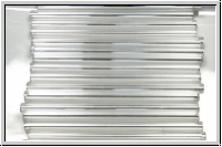 PRBU-50/3-78102, PRECIOSA Bugles, 50x3mm, crystal, trans., silver-ld., 20 Stk.