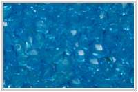 B�hm. Glasschliffperle, PRECIOSA, feuerpol., 4mm, crystal, trans., ocean (dyed), 50 Stk.