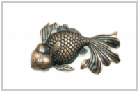 Anh�nger "Schleierschwanz" (Statement), 57x37x16mm, antikkupferfb., Metall, 1 Stk.