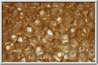 B�hm. Glasschliffperle, PRECIOSA, feuerpol., 4mm, crystal, trans., sand (dyed), 50 Stk.