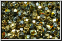 B�hm. Glasschliffperle, PRECIOSA, feuerpol., 4mm, crystal, trans., california sunshine, 50 Stk.