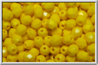 B�hm. Glasschliffperle, PRECIOSA, feuerpol., 4mm, yellow, dk., op., 50 Stk.