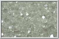 B�hm. Glasschliffperle, PRECIOSA, feuerpol., 4mm, crystal, trans., white iris. sfinx, 50 Stk.